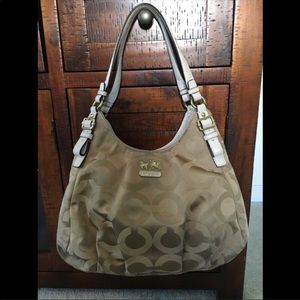 Coach Maggie Madison tan shoulder bag